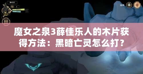 魔女之泉3薛佳樂(lè)人的木片獲得方法：黑暗亡靈怎么打？