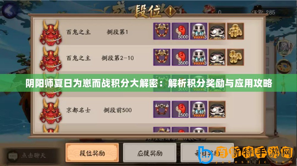 陰陽師夏日為崽而戰(zhàn)積分大解密：解析積分獎勵與應(yīng)用攻略