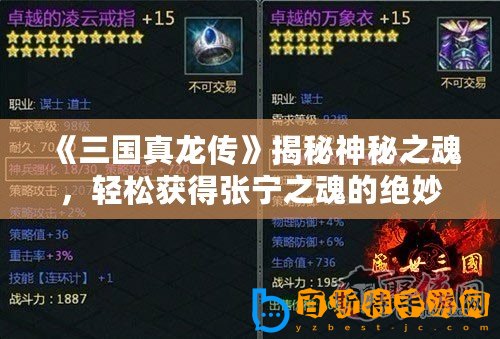 《三國(guó)真龍傳》揭秘神秘之魂，輕松獲得張寧之魂的絕妙方法！